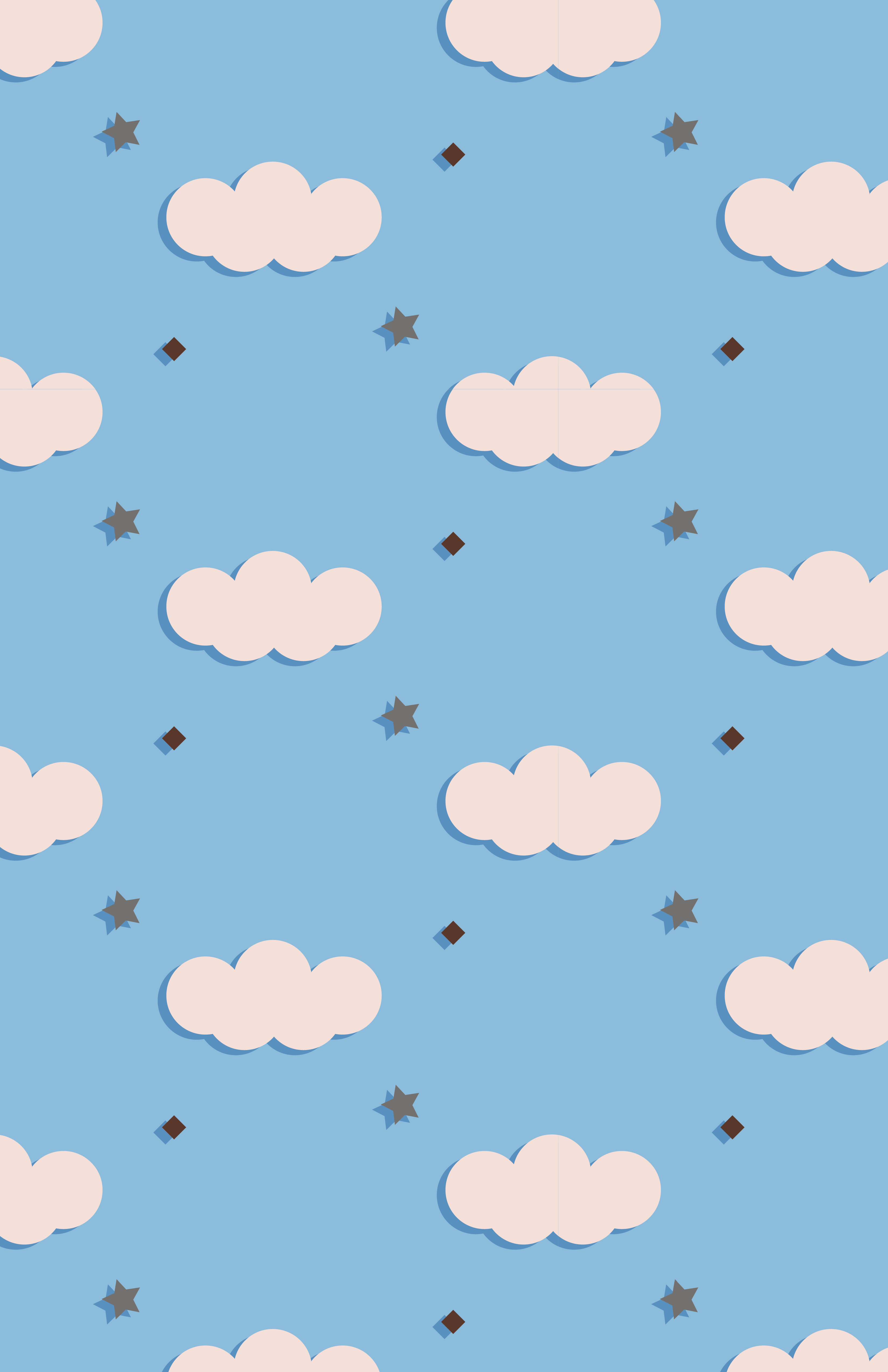 Cloud Pattern in blue background